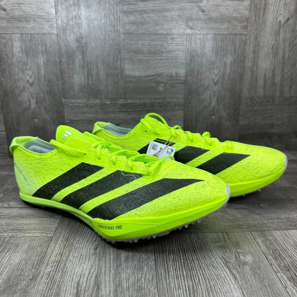 Adidas Adizero Prime SP 3 Women 9 Neon Yellow Black Sprinting Spikes NEW IG1151